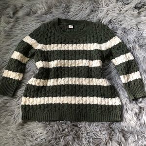 J crew merino wool striped sweater crewneck